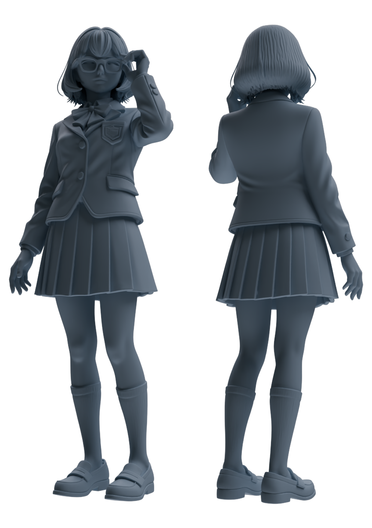 MRY-SFW LYTR848 JK Uniform School Girl Figure Modern Model 4 pcs Miniature Car Diorama Figures Scene Props Accessories Resin