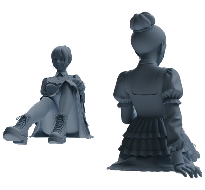 MRY-SFW LYTR873 Lolita Girl Figure Modern Model 4 pcs