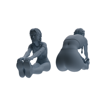 MRY-SFW LYTR810 Female Yoga Figure Modern Model 5 pcs Miniature Car Diorama Figures Scene Props Accessories Resin