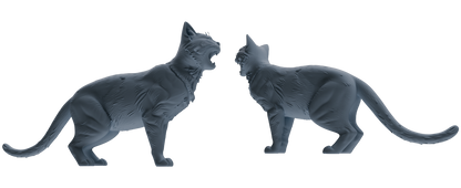 MRY-SFW LYTR844 Cat Pose Model 4 pcs Miniature Car Diorama Figures Scene Props Accessories Resin