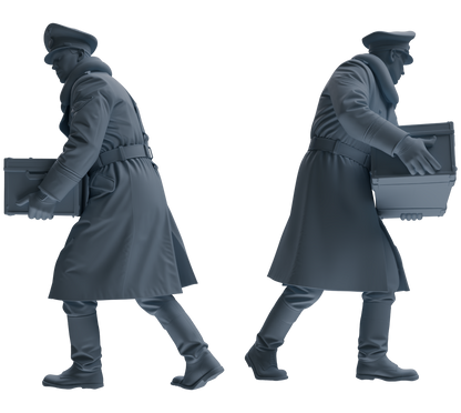 MRY-SFW LYGR712 WWII German Army Officer War Scene Six-Person Carrying Group