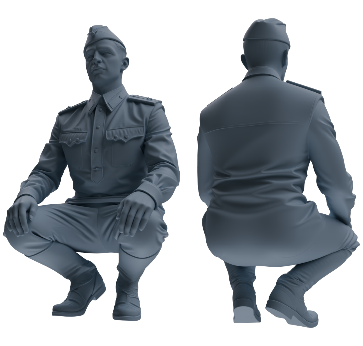 MRY-SFW LYGR732 WWII Soviet Army War Scene Daily Routine 2 Seven-Person Group