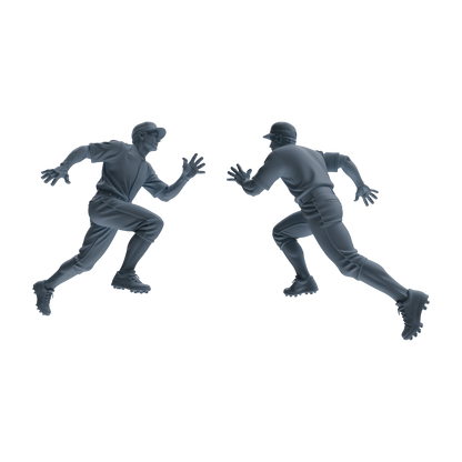 MRY-SFW LYTR802 Baseball Player Figure Modern Model 4 pcs Miniature Car Diorama Figures Scene Props Accessories Resin