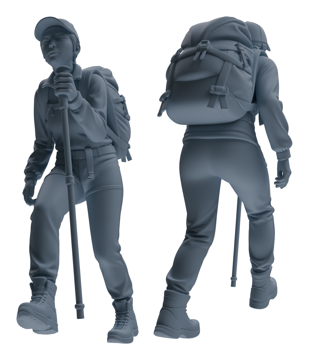 MRY-SFW LYTR904 Outdoor Hiker Modern Model 3 pcs