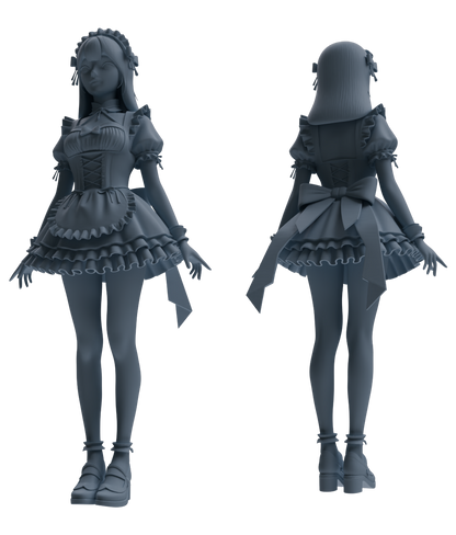 MRY-SFW LYTR872 Maid Outfit Girl Figure Modern Model 3 pcs