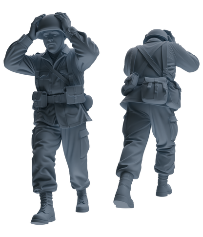 MRY-SFW SSTR204 Miniatures Soldier Model Kit Multi-Scenario Soldier Pose Modern Model 4 pcs