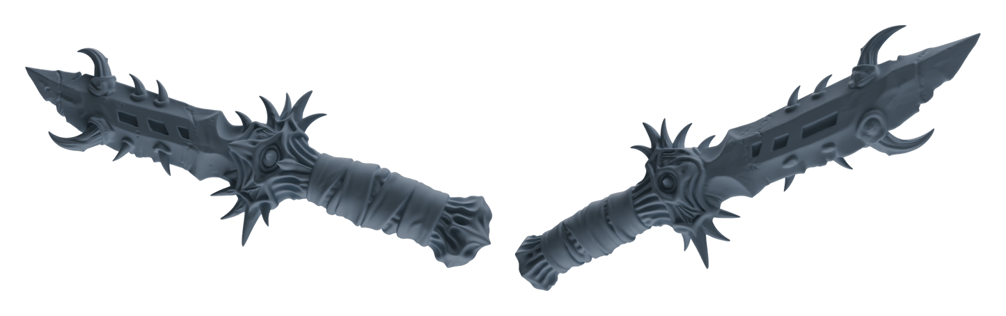 MRY-SFW LYGS404 Dark Style Dagger Weapon Modern Model 5 pcs