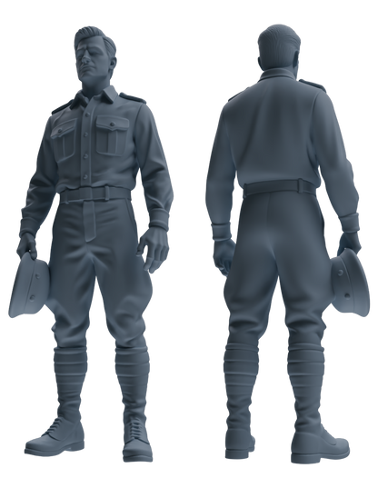 MRY-SFW SSTR187 Miniatures Soldier Model Kit Signal Command Soldier Pose Modern Model 4 pcs