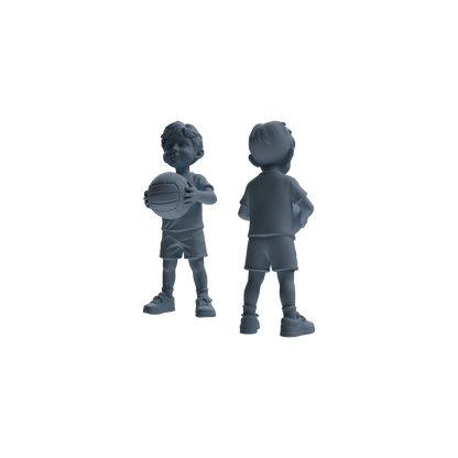 MRY-SFW LYTR819 Child Basketball Player Figure Modern Model 6 pcs Miniature Car Diorama Figures Scene Props Accessories Resin