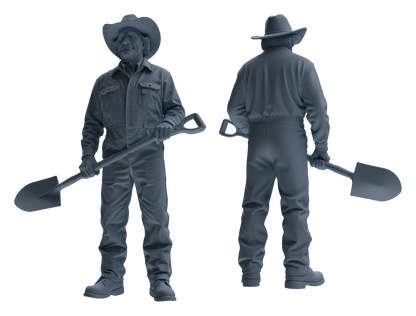 MRY-SFW LYTR922 Farm Cowboy Worker Multi-pose Modern Model 3 pcs