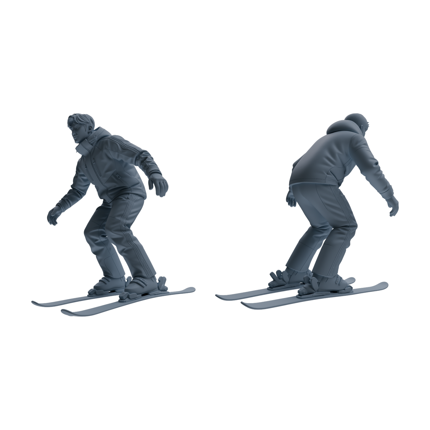 MRY-SFW LYTR803 Skiing Figure Modern Model 6 pcs Miniature Car Diorama Figures Scene Props Accessories Resin