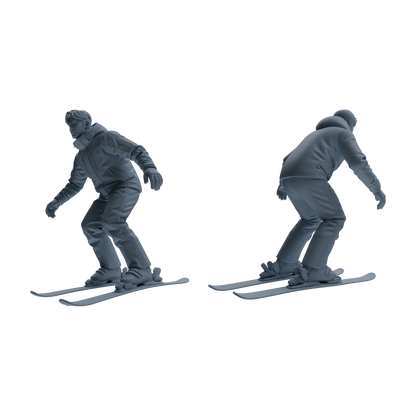 MRY-SFW LYTR803 Skiing Figure Modern Model 6 pcs Miniature Car Diorama Figures Scene Props Accessories Resin