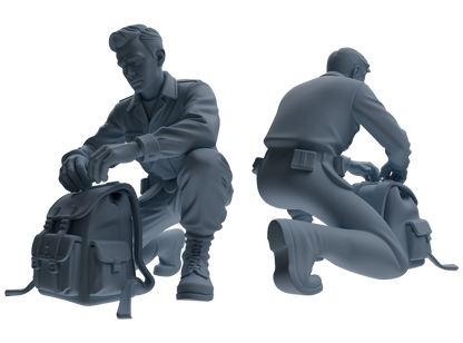 MRY-SFW SSTR188 Miniatures Soldier Model Kit Multi-Functional Recon Soldier Pose Modern Model 5 pcs