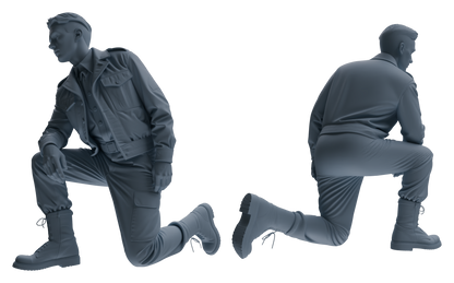 MRY-SFW LYGR596 Historical WWII U.S. Army Six-Person Command Group