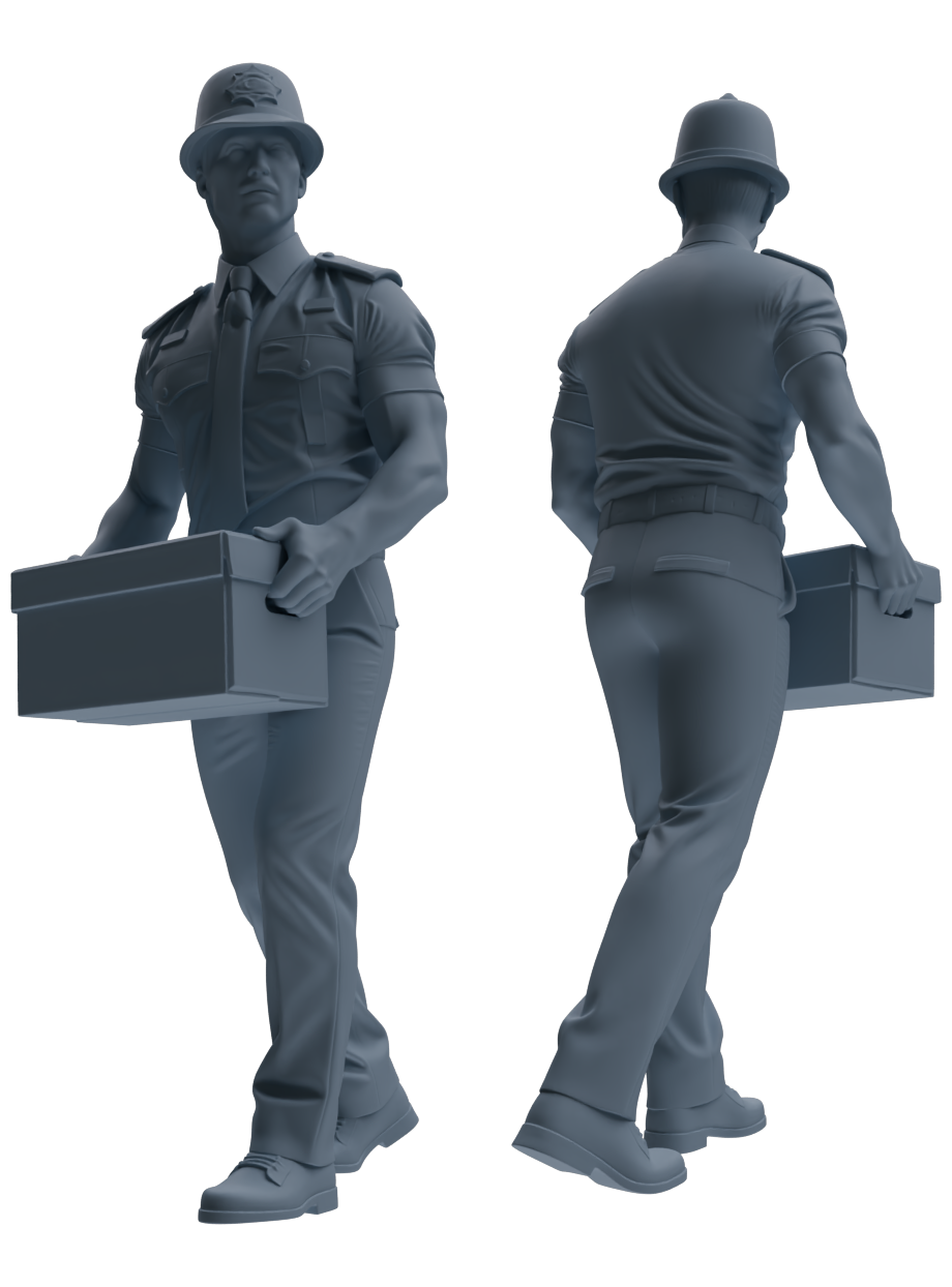 MRY-SFW LYGR799 Modern British Police Six-Person Carrying Group