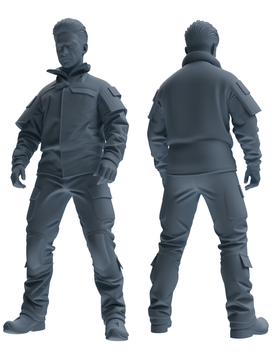 MRY-SFW LYGR694 Modern U.S. Military Six-Person Saluting Group