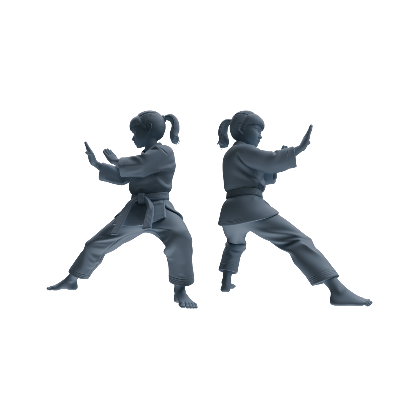 MRY-SFW LYTR814 Karate Child Athlete Figure Modern Model 4 pcs Miniature Car Diorama Figures Scene Props Accessories Resin