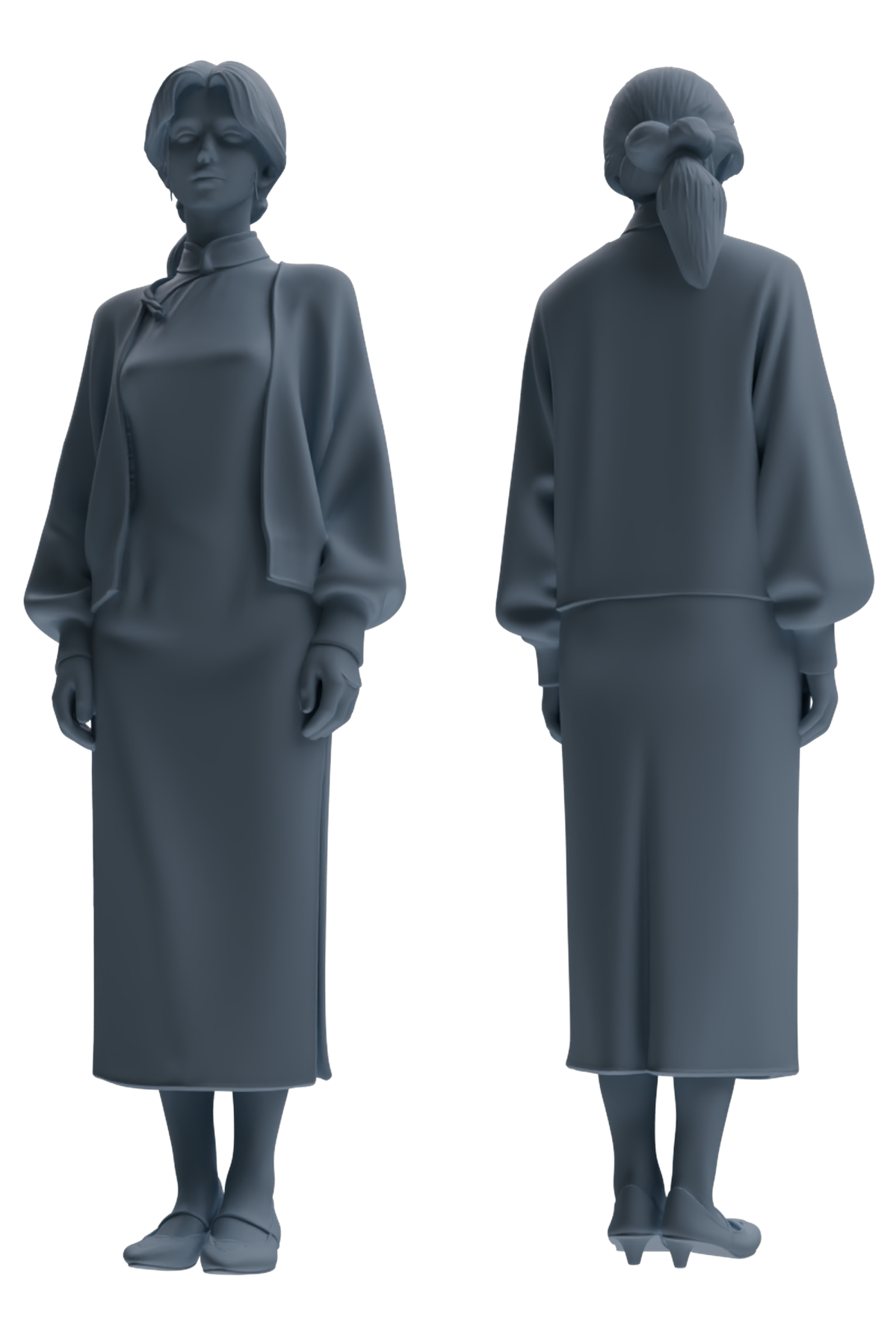 MRY-SFW LYTR894 Republic of China Style Qipao Woman Figure Modern Model 3 pcs