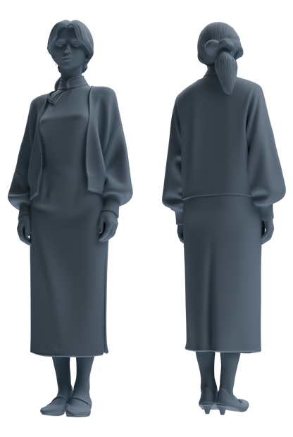 MRY-SFW LYTR894 Republic of China Style Qipao Woman Figure Modern Model 3 pcs