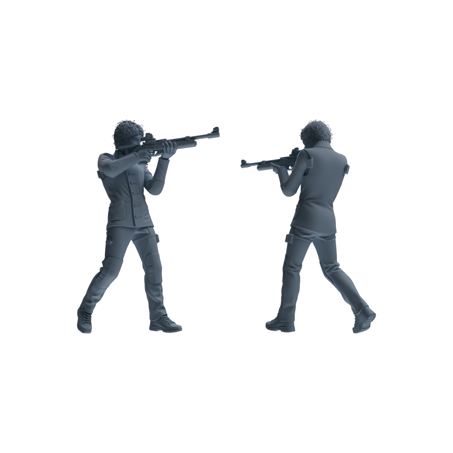 MRY-SFW LYTR795 Shooter Figure Modern Model 4 pcs Miniature Car Diorama Figures Scene Props Accessories Resin