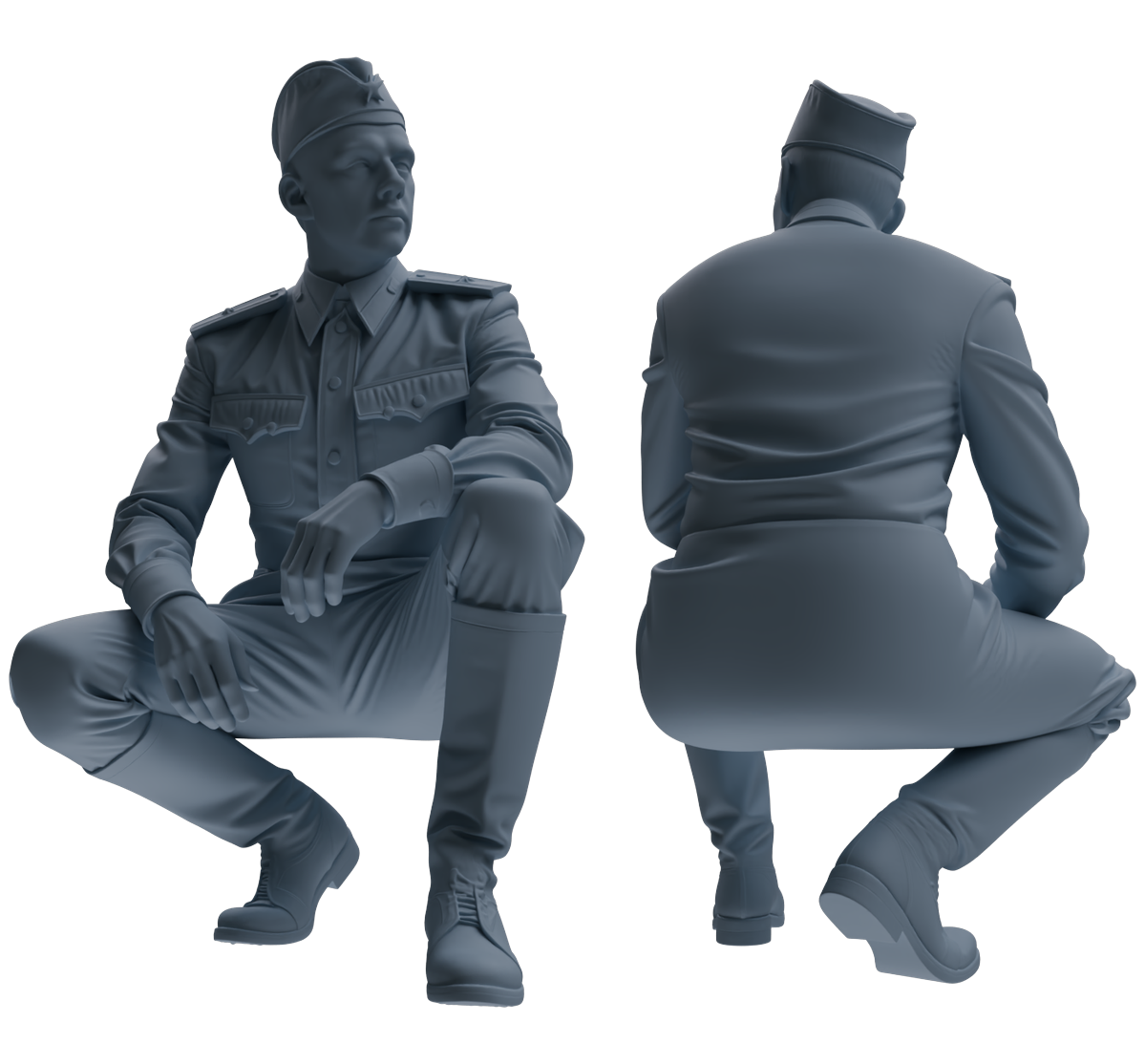 MRY-SFW LYGR731 WWII Soviet Army War Scene Six-Person Daily Routine Group