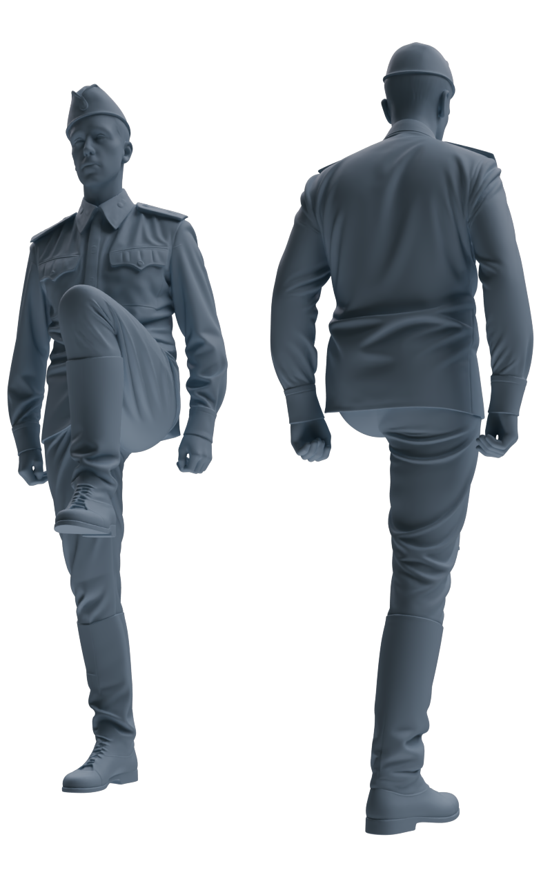 MRY-SFW LYGR728 WWII Soviet Army War Scene Six-Person Physical Training Group