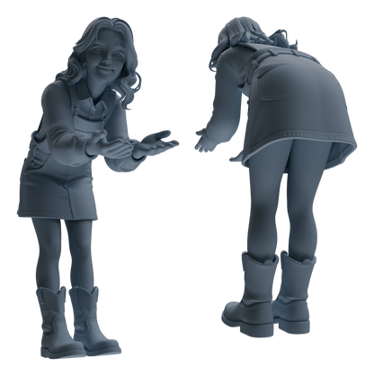 MRY-SFW LYTR910 Farm Girl Multi-pose Modern Model 4 pcs