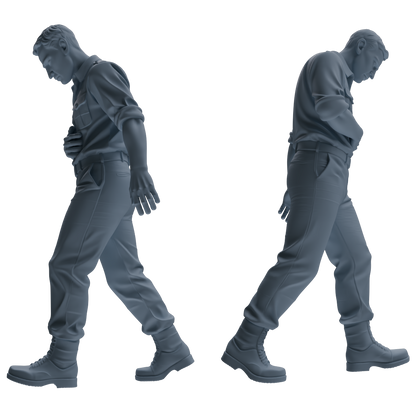MRY-SFW SSTR178 Miniatures Soldier Model Kit Resting Soldier Pose Modern Model 6 pcs