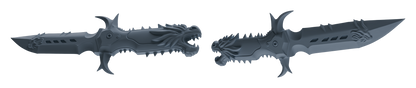 MRY-SFW LYGS400 Dragon Head Shaped Knife Weapon Modern Model 5 pcs