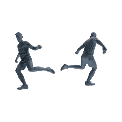 MRY-SFW LYTR812 Male Soccer Player Figure Modern Model 6 pcs Miniature Car Diorama Figures Scene Props Accessories Resin