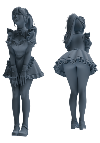 MRY-SFW LYTR876 Maid Uniform Girl Figure Modern Model 4 pcs