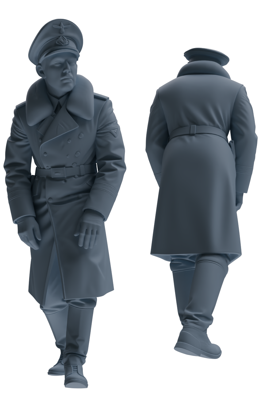 MRY-SFW LYGR713 WWII German Army Officer War Scene Six-Person Advancing Group