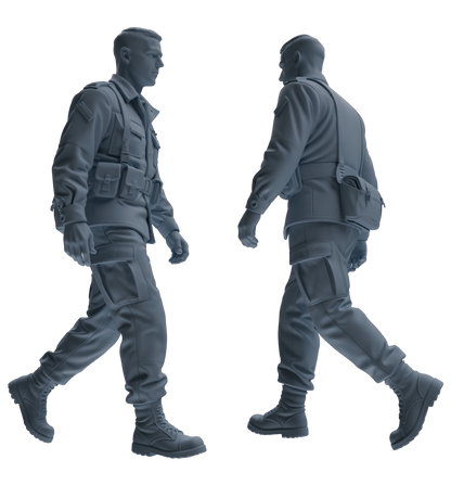 MRY-SFW SSTR179 Miniatures Soldier Model Kit Logistics Soldier Pose Modern Model 3 pcs