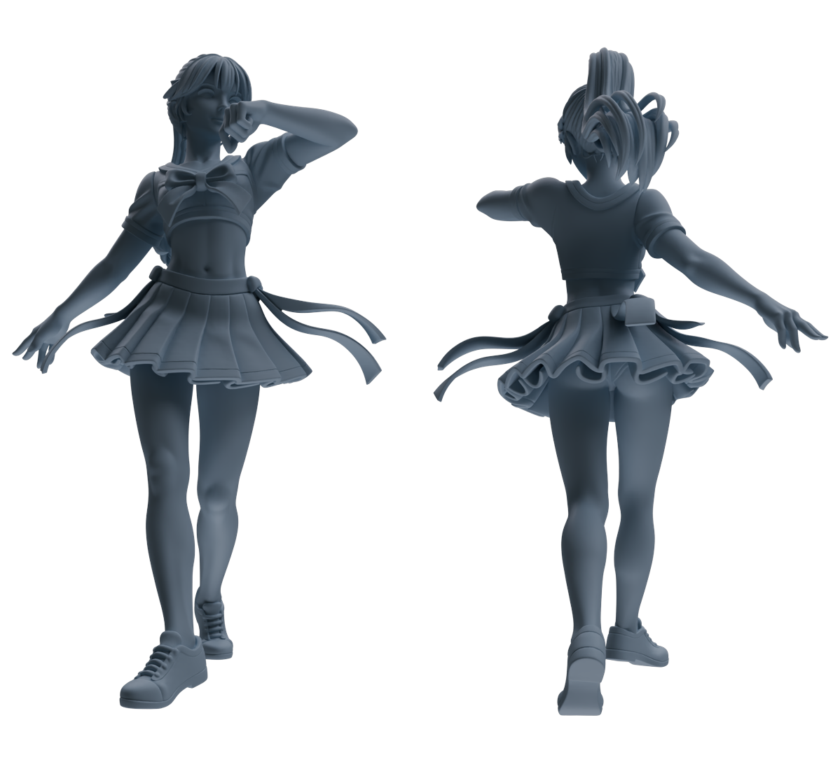 MRY-SFW LYTR864 Cheerleader Girl Figure Modern Model 4 pcs Miniature Car Diorama Figures Scene Props Accessories Resin