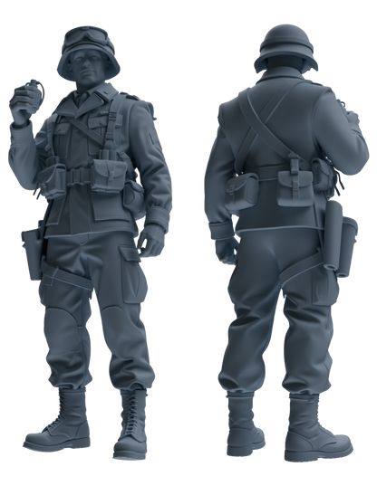 MRY-SFW SSTR207 Miniatures Soldier Model Kit Multi-Pose Combat Soldier Modern Model 6 pcs