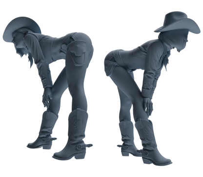 MRY-SFW LYTR891 Western Cowgirl Modern Model 4 pcs