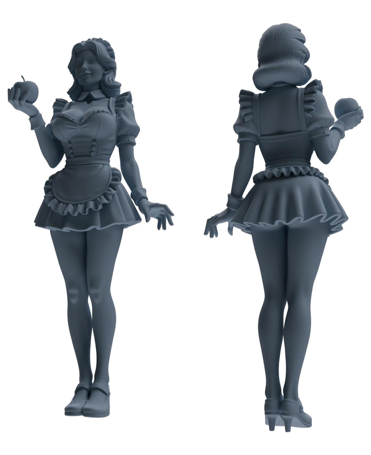 MRY-SFW LYTR851 Maid Outfit Figure Modern Model 4 pcs Miniature Car Diorama Figures Scene Props Accessories Resin