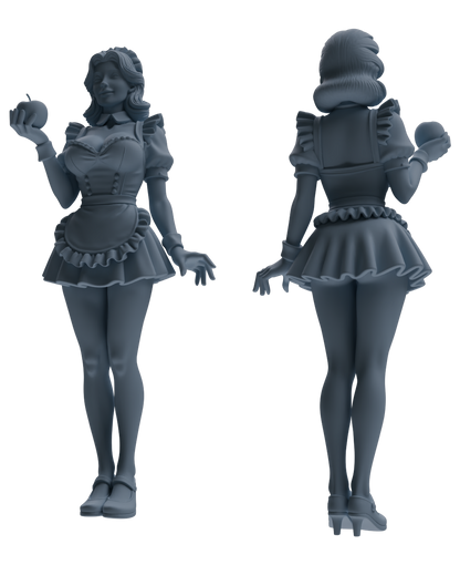 MRY-SFW LYTR851 Maid Outfit Figure Modern Model 4 pcs Miniature Car Diorama Figures Scene Props Accessories Resin