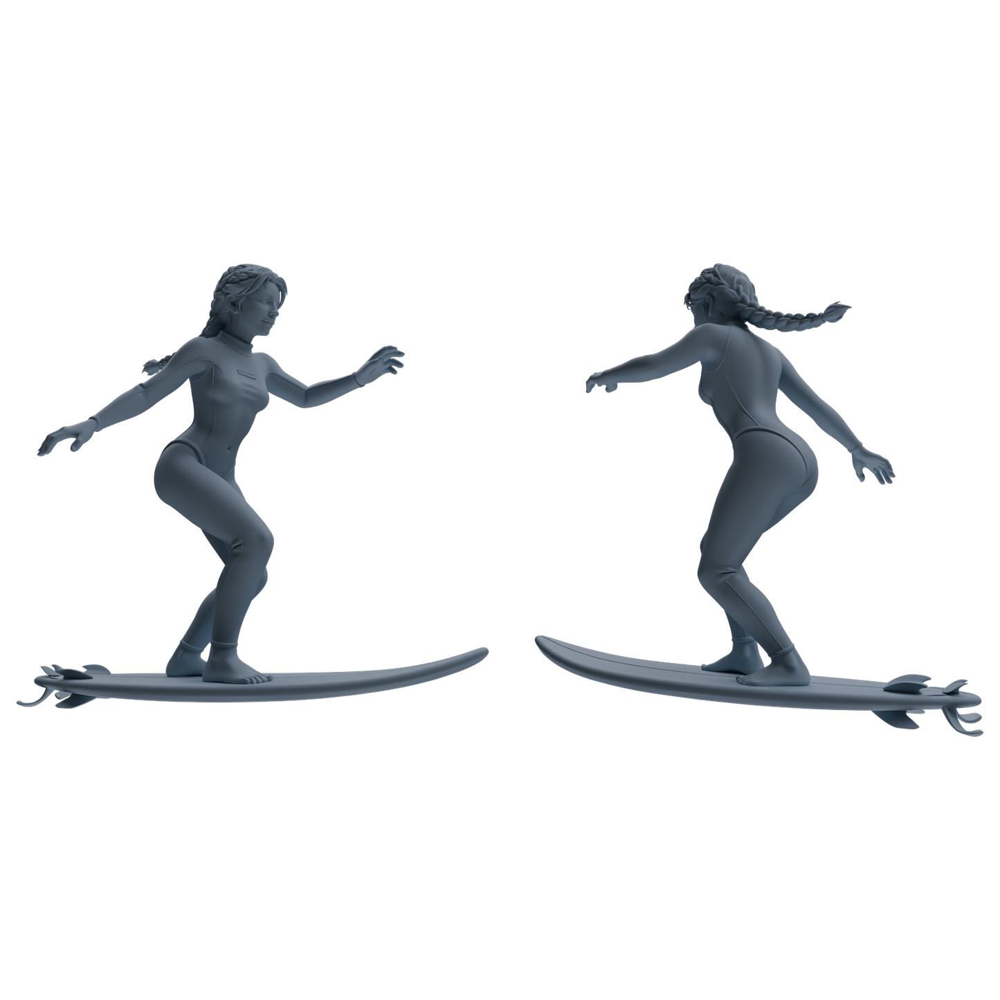 MRY-SFW LYTR790 Surfing Figure Modern Model 4 pcs Miniature Car Diorama Figures Scene Props Accessories Resin
