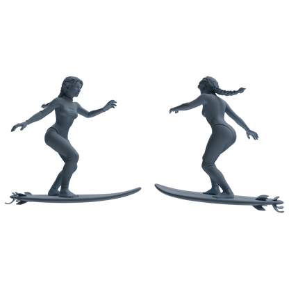 MRY-SFW LYTR790 Surfing Figure Modern Model 4 pcs Miniature Car Diorama Figures Scene Props Accessories Resin