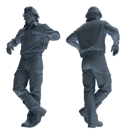 MRY-SFW LYTR924 Farm Worker Man Multi-pose Modern Model 4 pcs