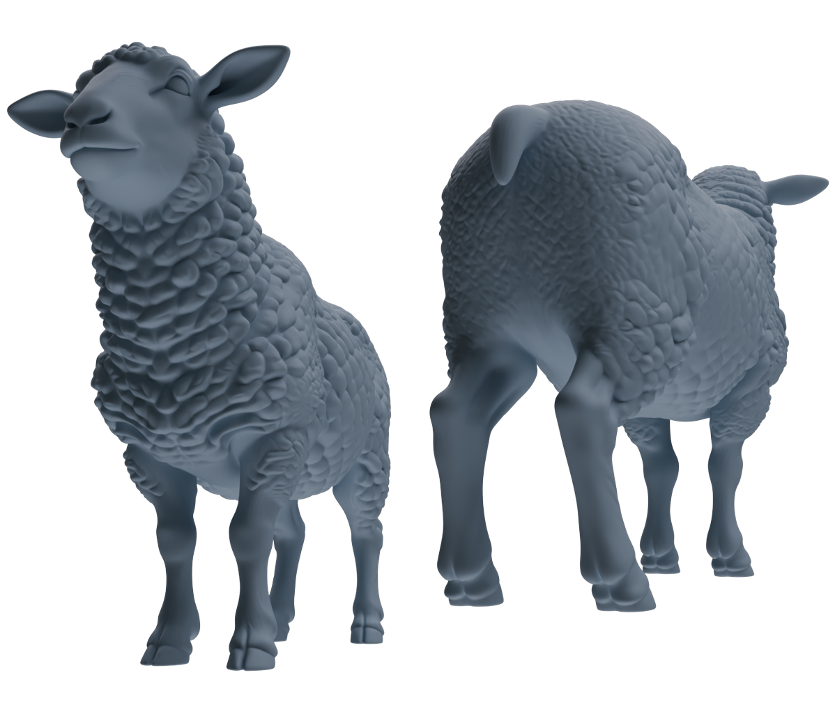 MRY-SFW LYTR845 Farm Sheep Pose Model 4 pcs Miniature Car Diorama Figures Scene Props Accessories Resin