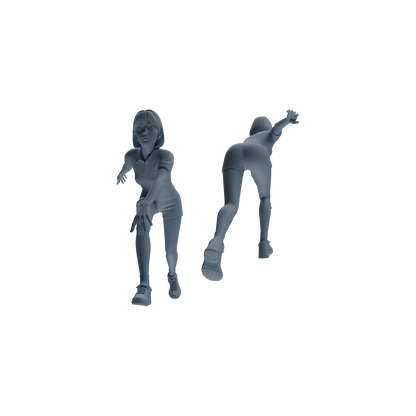 MRY-SFW LYTR797 Bowling Figure Modern Model 6 pcs Miniature Car Diorama Figures Scene Props Accessories Resin