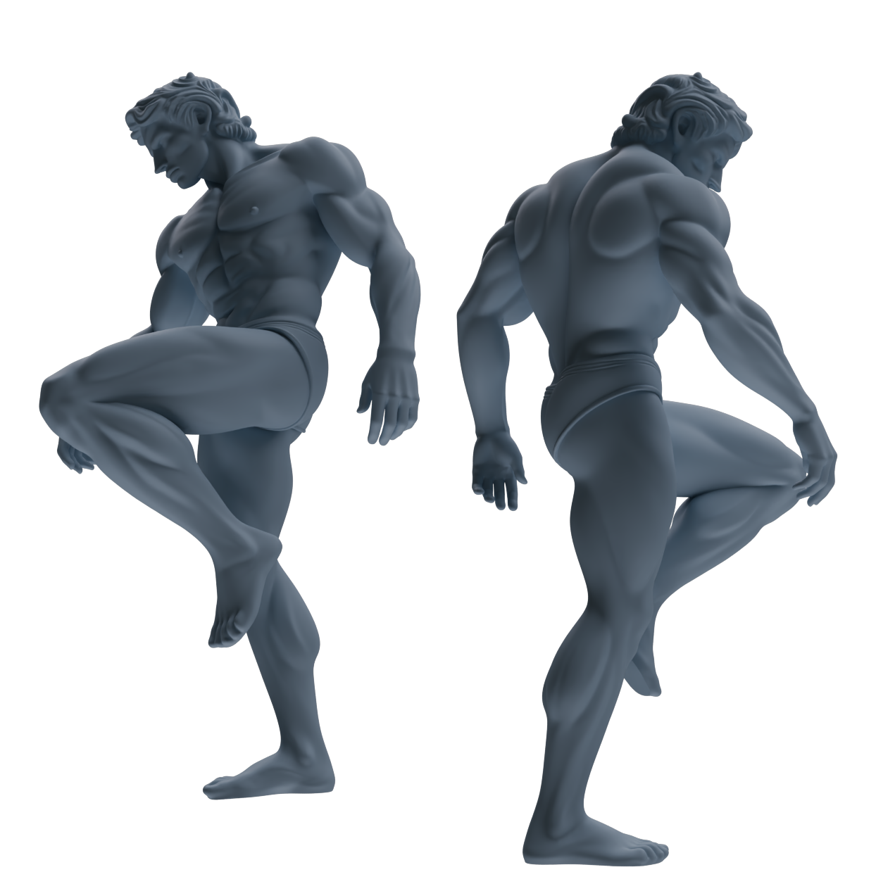 MRY-SFW LYTR829 Male Bodybuilder Figure Modern Model 6 pcs Miniature Car Diorama Figures Scene Props Accessories Resin