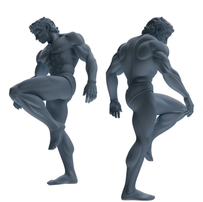 MRY-SFW LYTR829 Male Bodybuilder Figure Modern Model 6 pcs Miniature Car Diorama Figures Scene Props Accessories Resin