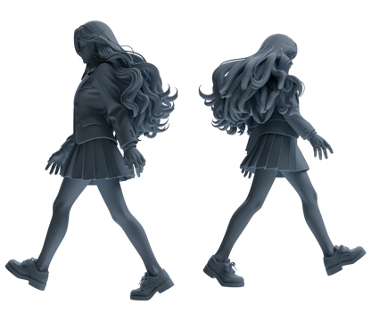 MRY-SFW LYTR850 Blazer JK Uniform School Girl Figure Modern Model 4 pcs Miniature Car Diorama Figures Scene Props Accessories Resin