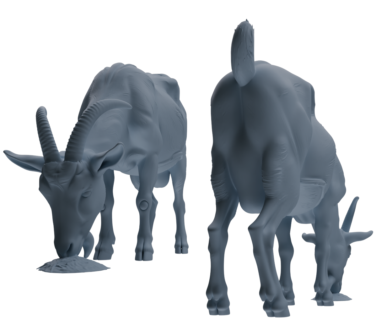MRY-SFW LYTR846 Farm Goat Pose Model 4 pcs Miniature Car Diorama Figures Scene Props Accessories Resin
