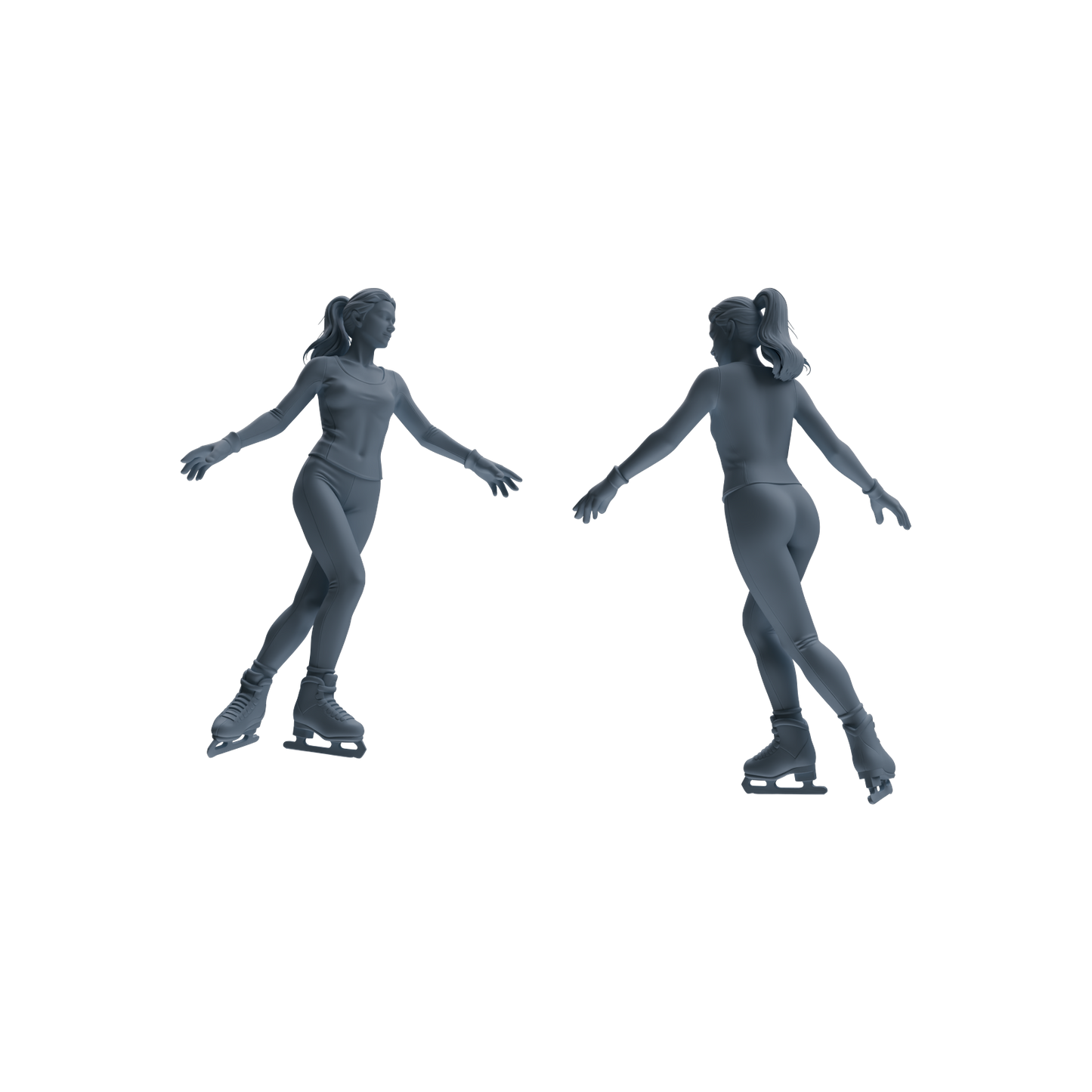 MRY-SFW LYTR801 Figure Skating Figure Modern Model 6 pcs Miniature Car Diorama Figures Scene Props Accessories Resin