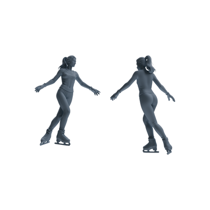 MRY-SFW LYTR801 Figure Skating Figure Modern Model 6 pcs Miniature Car Diorama Figures Scene Props Accessories Resin