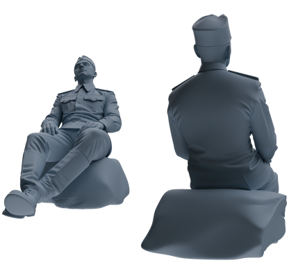 MRY-SFW LYGR729 WWII Soviet Army War Scene Six-Person Conversation Group